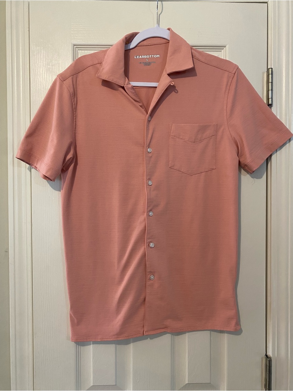 Bearbottom Cabana Camp Collar Shirt Salmon Stretch Camp Collar S EXCELLENT
